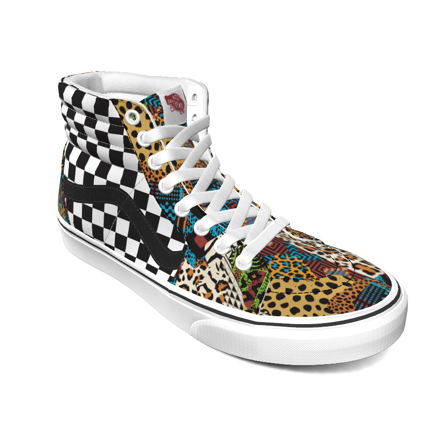 커스텀 vans X 애니멀 믹스 클래식 스케이트 하이 VANS